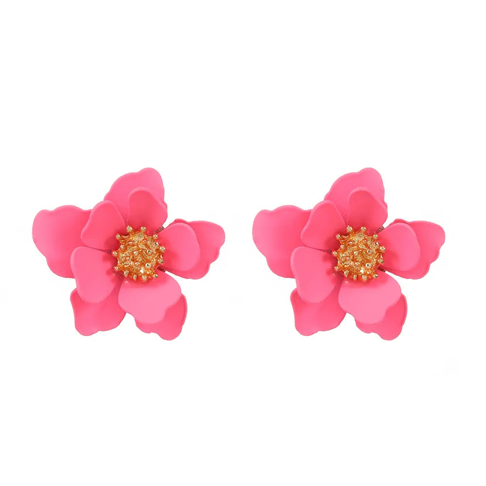 Pendientes Flor Barniz