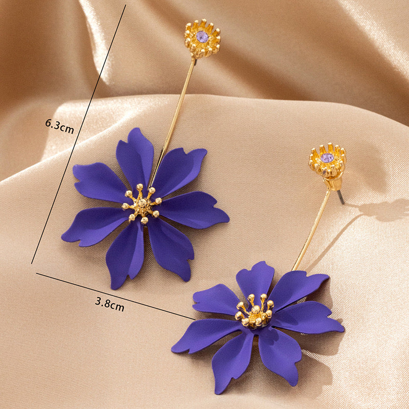 Pendientes Flor Lila